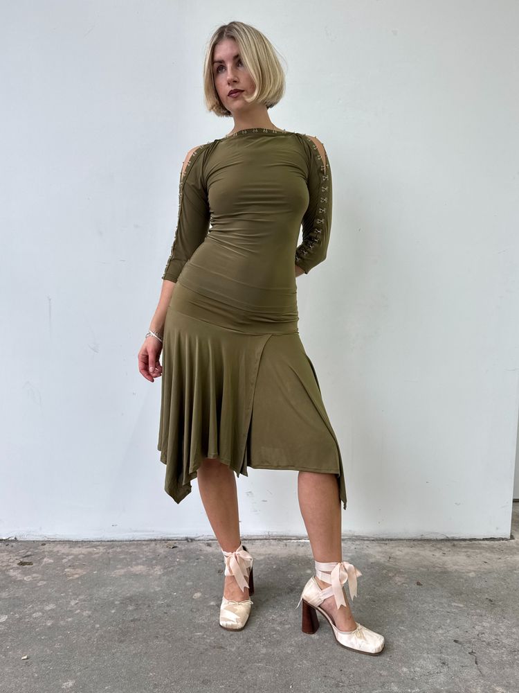 IV slinky skirt - olive